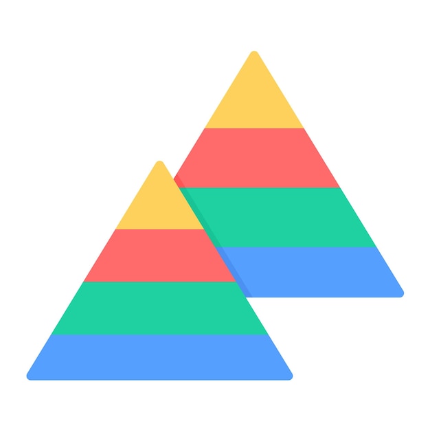 Vector pyramid vector illustration style