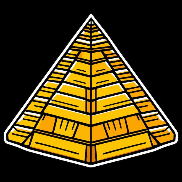 Vector pyramid vector illustration