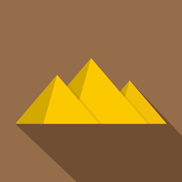 Vettore icona della piramide illustrazione piatta dell'icona vettoriale della piramide per il web