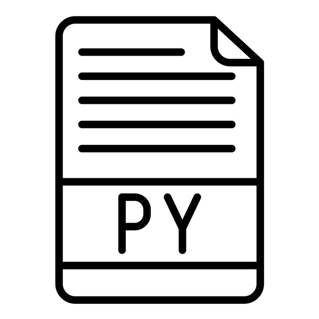 python file vector illustration style