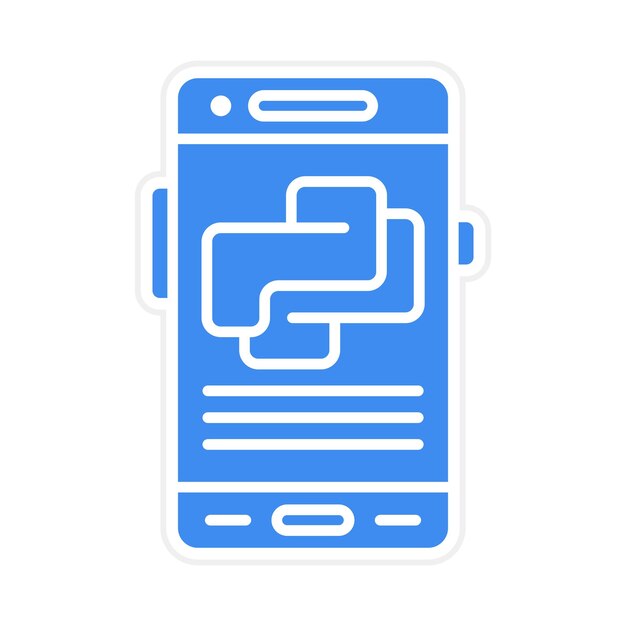 Python-icon vector afbeelding Kan worden gebruikt voor mobiele app-ontwikkeling