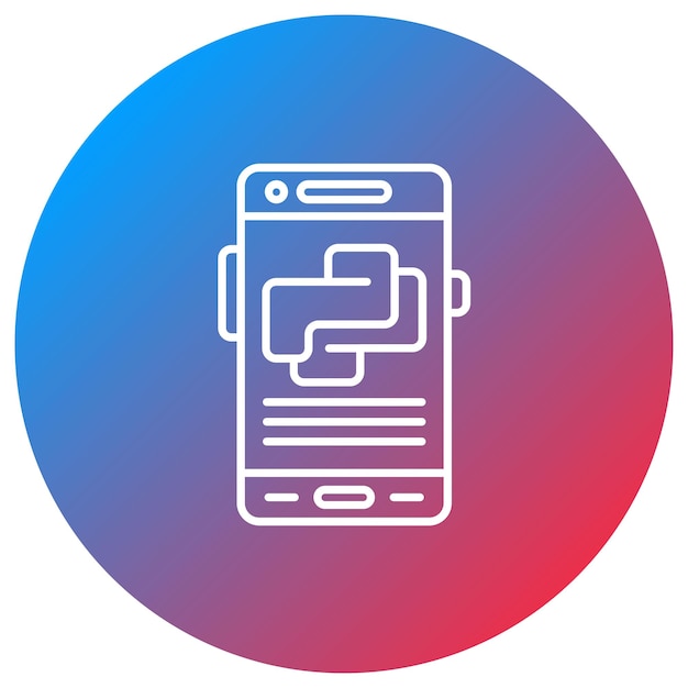 Python icon vector image Can be used for Mobile App Development