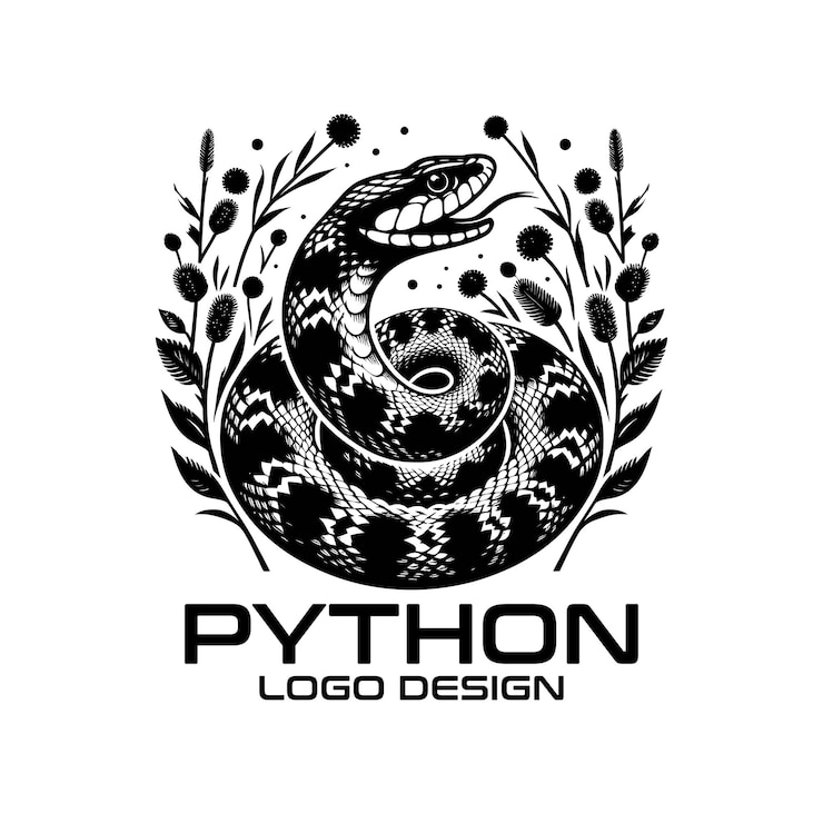 Vector python vector logo design