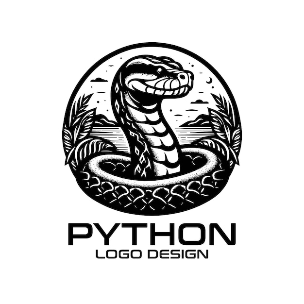 Вектор Векторный дизайн логотипа python