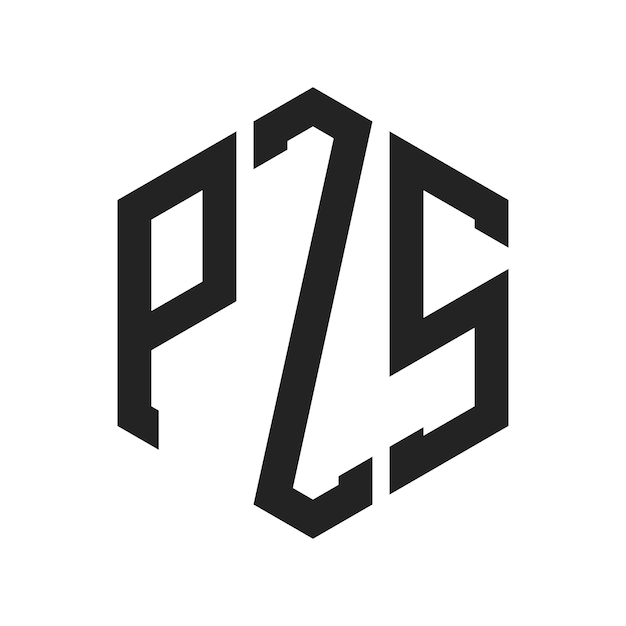 PZS ロゴデザイン イニシャルレター PZS モノグラム ロゴは六角形を使用しています