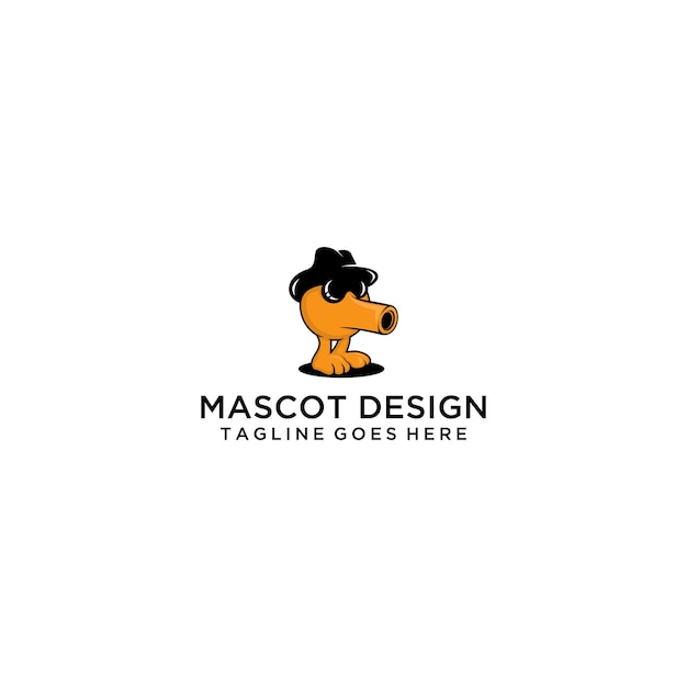 Design del segno del logo della mascotte q bert