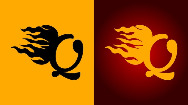 Q Огонь Логотип