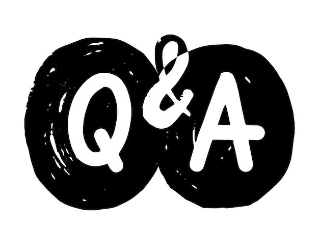 Q e a simboli grunge, domanda e risposta concetto. faq, segni di chat di comunicazione per infografica, contenuti multimediali