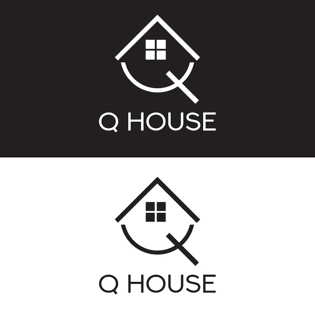 Q house logo for real estate company