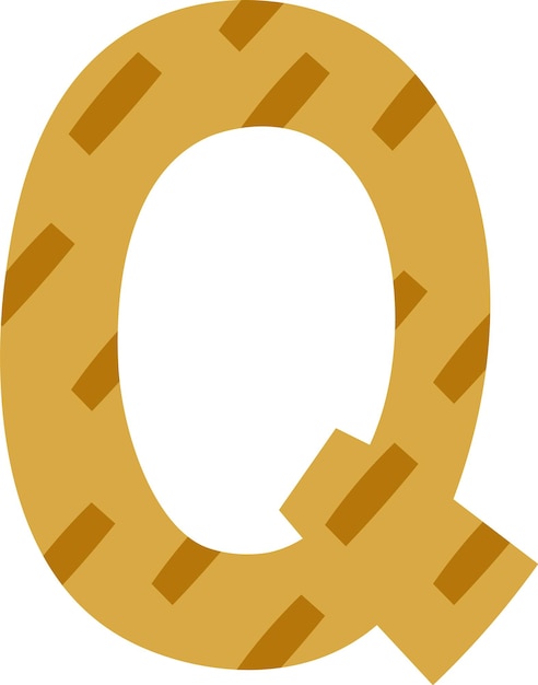 Q Letter Childish Alphabet