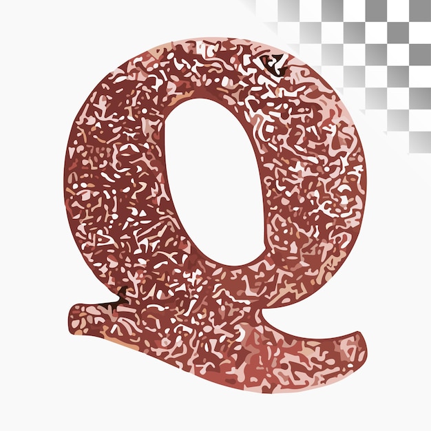 Vettore q letter design stylish font oro rosa luccicante alfabeto