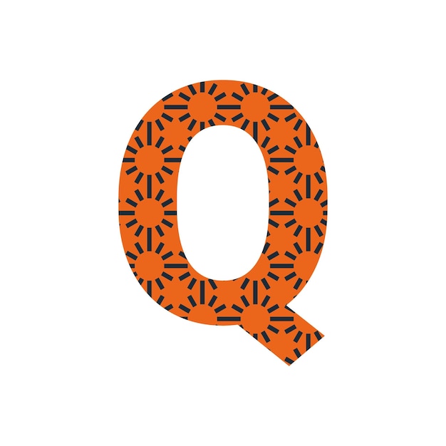 ベクトル q文字ロゴまたはqテキストロゴとqワードロゴデザイン