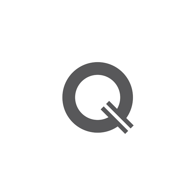 Q 文字ロゴ テンプレート ベクトル