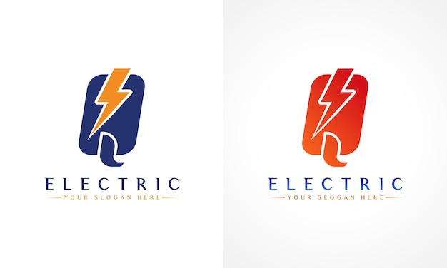 Q Letter Logo With Lightning Thunder Bolt Vector Design Electric Bolt Letter Q Logo Vector Illustration