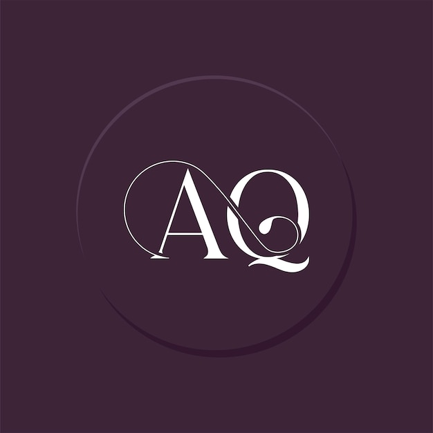 Vector a q letter mark ligature logo design