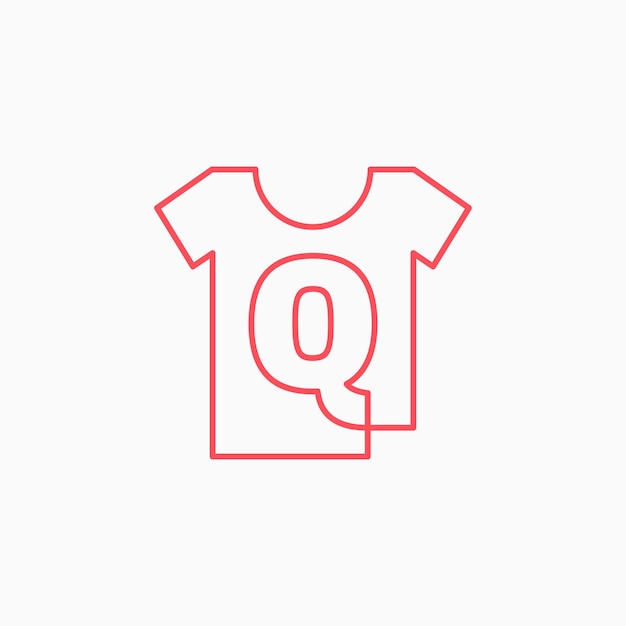Q letter T-shirt kleding monogram logo vector icoon illustratie