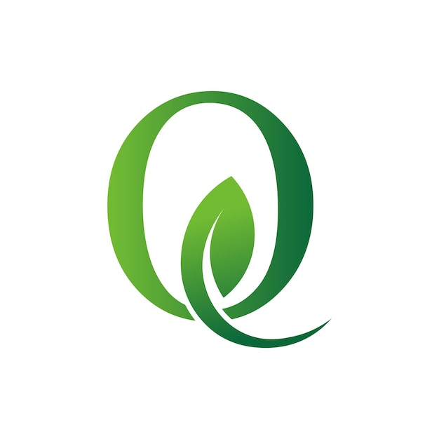 Vector q logo, green q