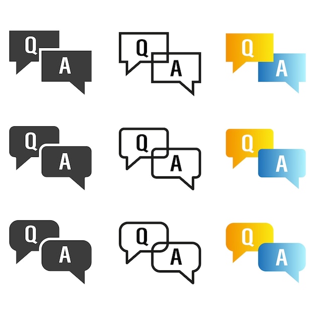 Q a messages Question mark 3d vector icon Faq support help concept Vector illustration