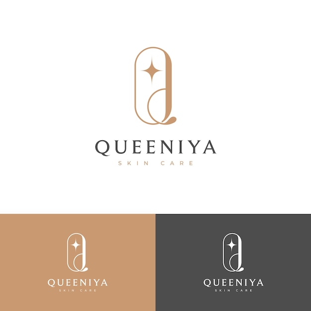 Q skin care logo design