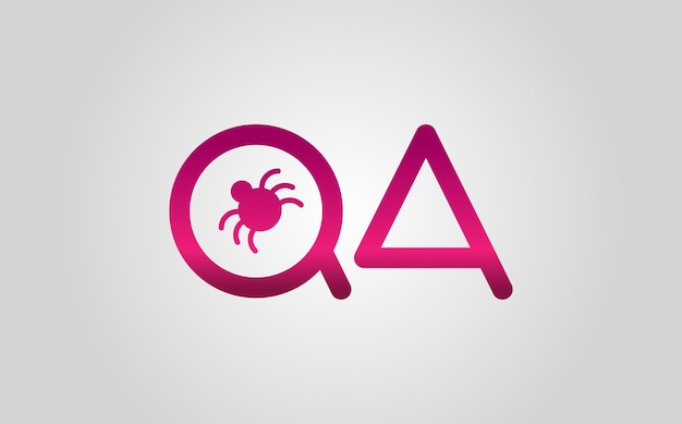 QA ロゴ ベクトル グラフィック ブランド文字要素