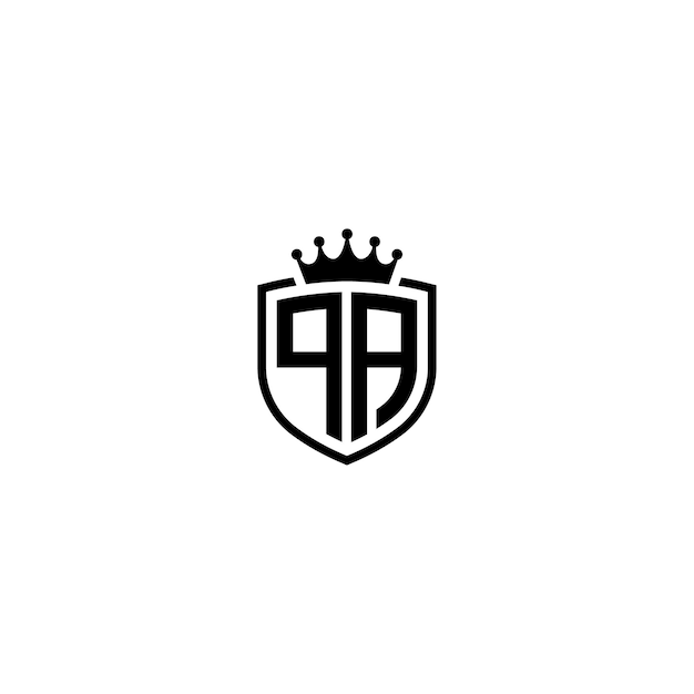 QA монограмма дизайн логотипа буква текст имя символ монохромный логотип алфавит характер простой логотип
