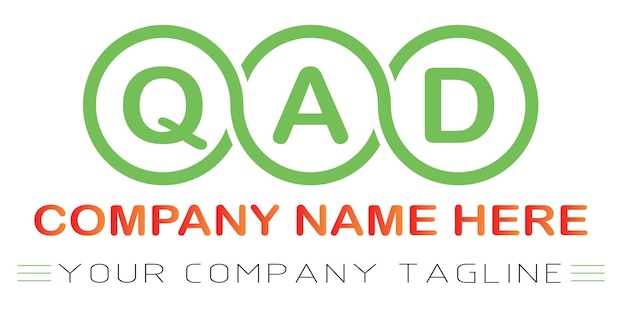 QAD 문자 로고 디자인