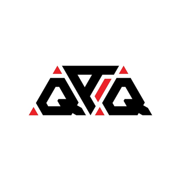 QAQ三角形字母標誌設計與三角形 QAQ 三角形標誌設計 單體 QAQ三個角向量標誌模板與紅色 QAQ的三角型標誌 簡單 優雅和奢的標誌 QAQ