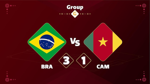 Qatar 2022 competitie Brazilië vs Kameroen wedstrijd