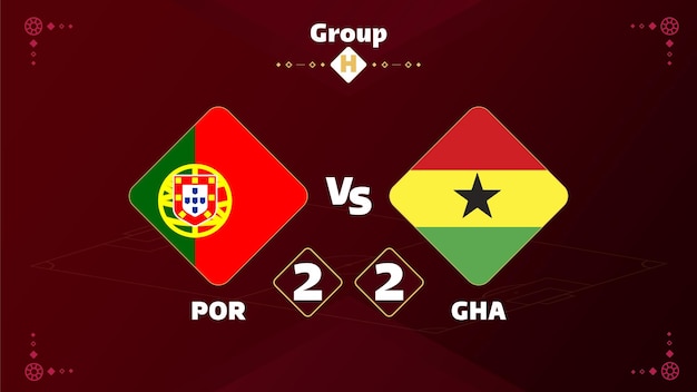 Vector qatar 2022 competition portugal vs ghana match