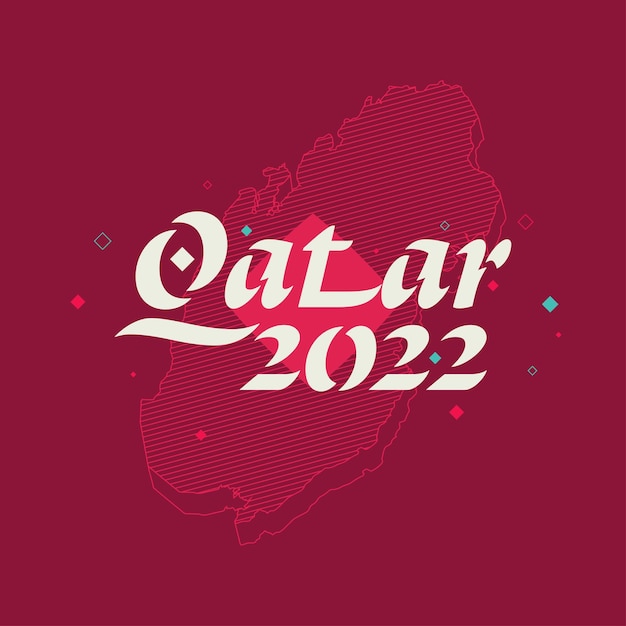 カタール 2022年テーマ バナー ベクトル