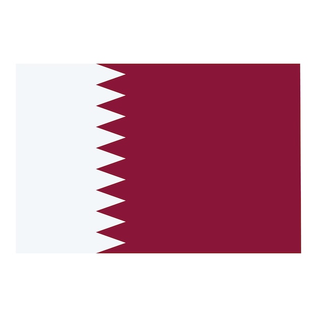 Vector qatar country flag icon cartoon vector patriotic city