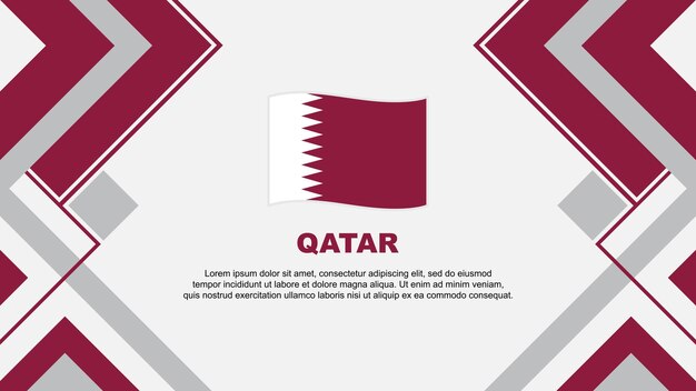 Bandiera del qatar abstract background design template banner del giorno dell'indipendenza del qatar wallpaper vector illustration banner del qatar