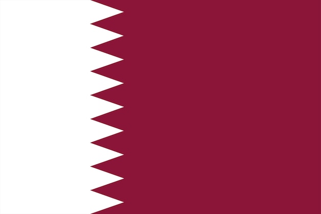 Bandiera del qatar, illustrazione vettoriale della bandiera nazionale del qatar