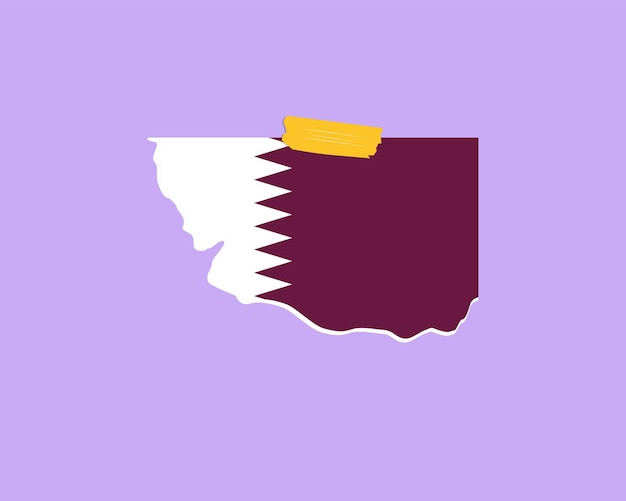 Vector qatar flag paper texture singlepiece element vector design