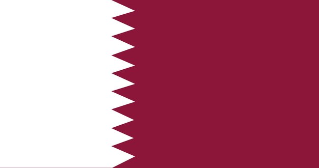 Vettore bandiera del qatar nel vettore