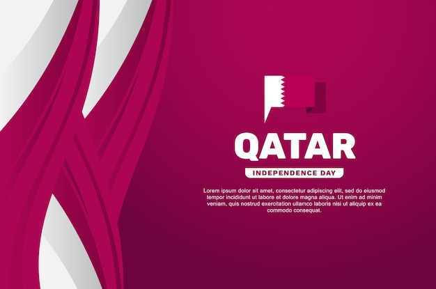 Vector qatar independence day background event