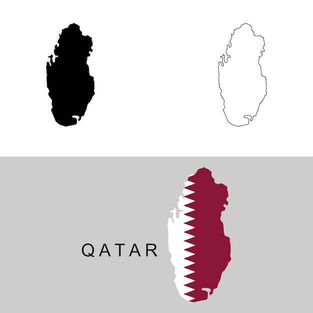 Qatar kaart vector