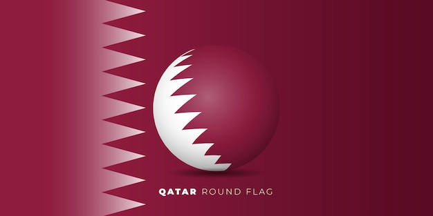 Qatar ronde vlag ontwerp voor Qatar onafhankelijkheidsdag sjabloonontwerp