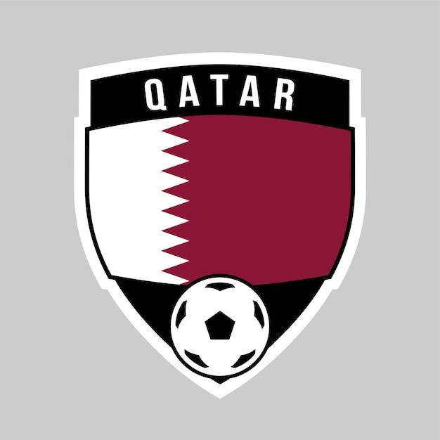 Distintivo della squadra del qatar shield per il torneo di calcio