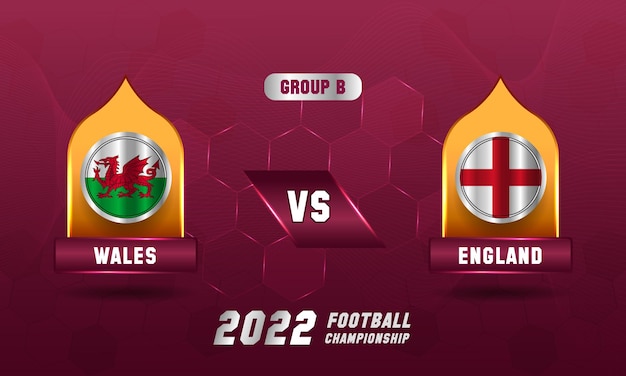 Qatar Soccer World Cup 2022 Wales vs Engeland wedstrijd