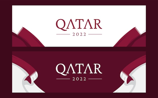 Qatar vlag illustraties onafhankelijkheidsdag voetbal vieringen 2022