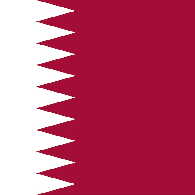 Qatar vlag officiële kleuren Vector illustratie