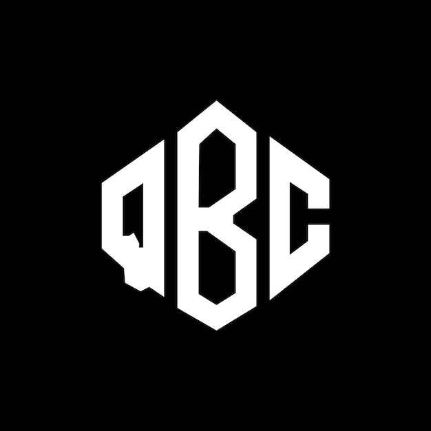 Vector qbc letter logo ontwerp met veelhoek vorm qbc veelhoek en kubus vorm logo ontwerp qbc zeshoek vector logo sjabloon witte en zwarte kleuren qbc monogram bedrijf en vastgoed logo