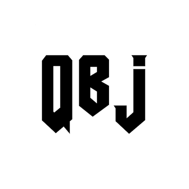 QBJ letter logo ontwerp voor technologiebedrijf QBJ logo ontwerp zwarte en witte kleurencombinatie QBJ Logo QBJ vector QBJ ontwerp QBJ icoon QBJ alfabet QBJ typografie logo ontwerp