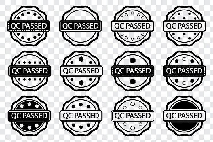 Vector qc passed stamp rubber for element design