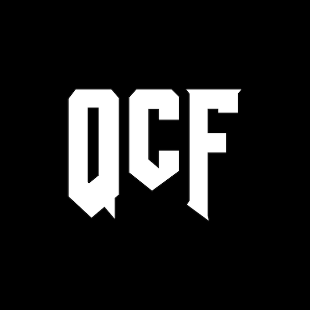QCF letter logo ontwerp voor technologiebedrijf QCF logo ontwerp zwarte en witte kleurencombinatie QCF logo QCF vector QCF ontwerp QCF icoon QCF alfabet QCF typografie logo ontwerp