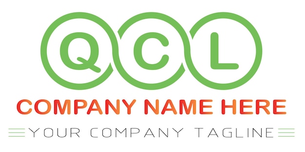 Vettore design del logo della lettera qcl