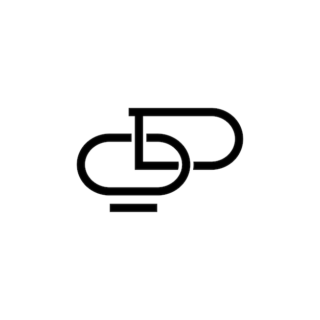 Vector qd monogram logo ontwerp letter tekst naam symbool monochroom logo alfabet karakter eenvoudig logo