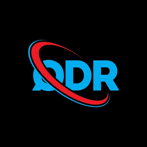 Vettore logo qdr lettera qdr lettere qdr logo design iniziali logo qdr collegato con cerchio e maiuscolo logo monogramma qdr tipografia per il business tecnologico e il marchio immobiliare