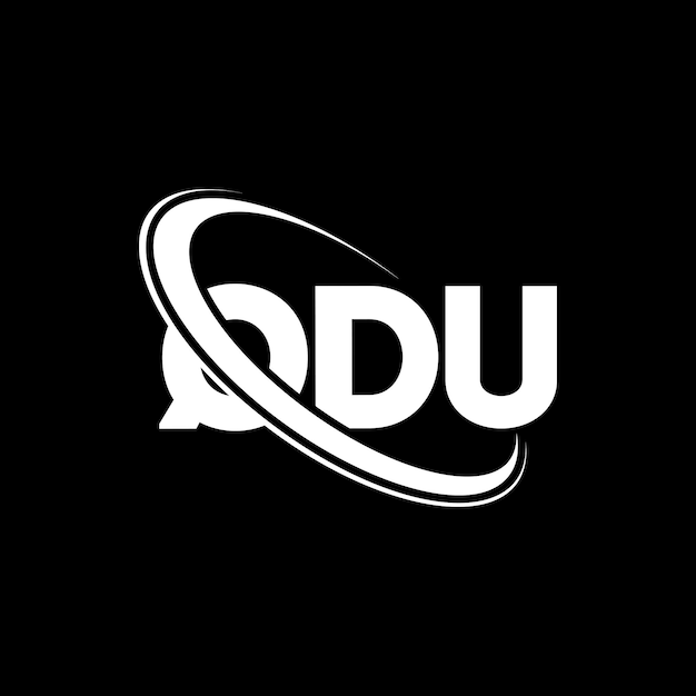 Vector qdu logo qdu letter qdu letter logo design initials qdu logo linked with circle and uppercase monogram logo qdu typography for technology business and real estate brand